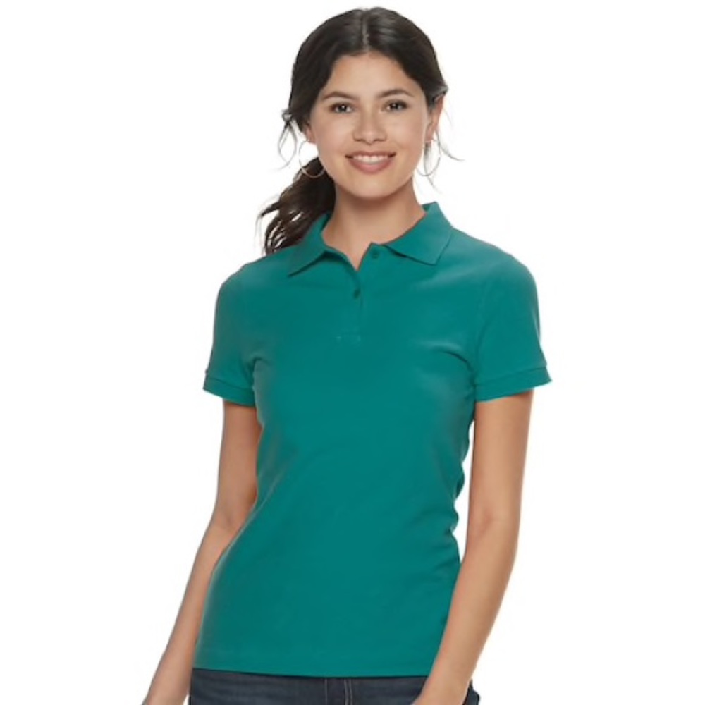NWOT golf classic polo shirt teal short sleeve - Picture 2 of 6